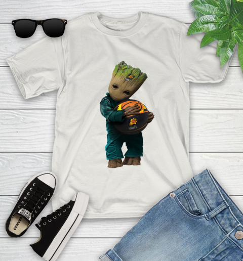 NBA Groot Guardians Of The Galaxy Basketball Sports Phoenix Suns Youth T-Shirt 12