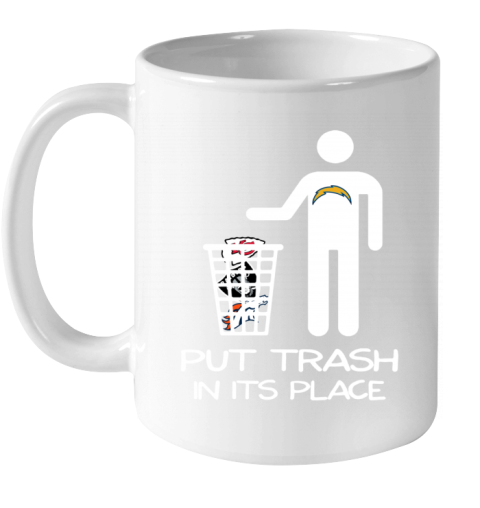 kwwj los angeles chargers put trash in its place ceramic mug 110 56 front white