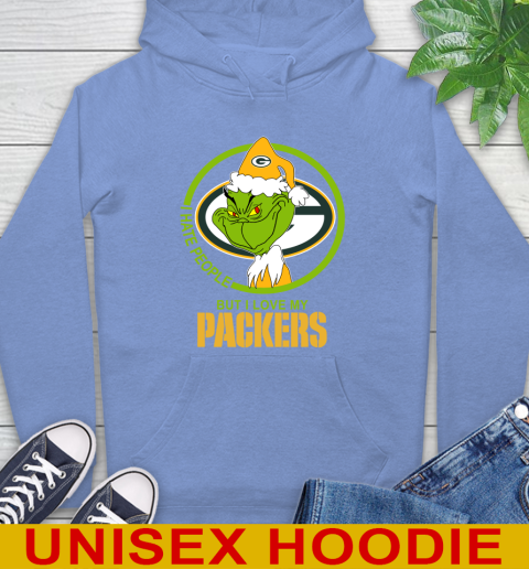 Green Bay Packers NFL Christmas Grinch I Hate People But I Love My Favorite Football Team Hoodie 11