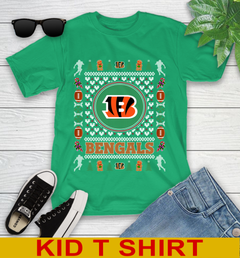 Cincinnati Bengals Merry Christmas NFL Football Loyal Fan Youth T-Shirt 7