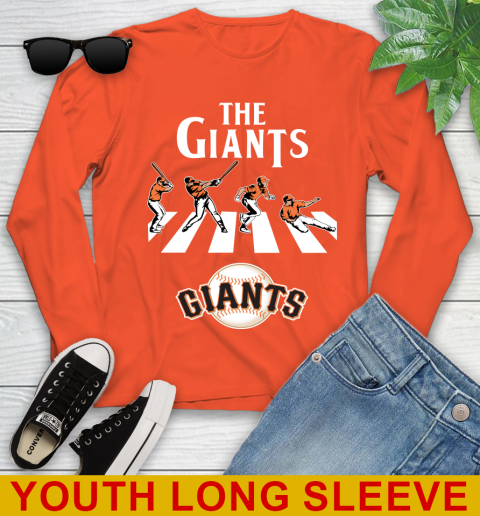 MLB Baseball San Francisco Giants The Beatles Rock Band Shirt Youth Long Sleeve 3