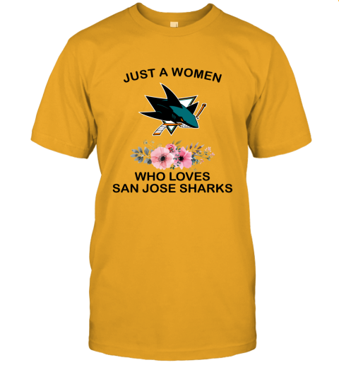 NHL Just A Woman Who Loves San Jose Sharks Hockey Sports Unisex Jersey Tee