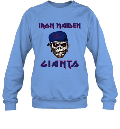 NFL New York Giants Iron Maiden Rock Band Music Football Sports WKzm0MXYQCM sweatshirt 35 95 151514 front carolina blue