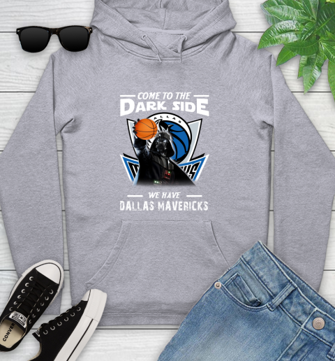 NBA Come To The Dark Side We Have Dallas Mavericks Star Wars Darth Vader Basketball Youth Hoodie 6