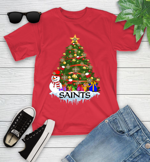 New Orleans Saints Merry Christmas NFL Football Sports Youth T-Shirt 10