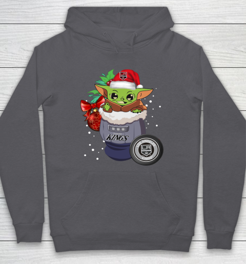 Los Angeles Kings Christmas Baby Yoda Star Wars Funny Happy NHL Hoodie 7