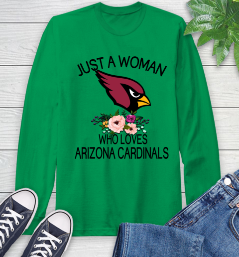 NFL Just A Woman Who Loves Arizona Cardinals Football Sports Long Sleeve T-Shirt 5