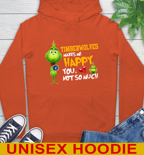 NBA Minnesota Timberwolves Makes Me Happy You Not So Much Grinch Basketball Sports Hoodie 4