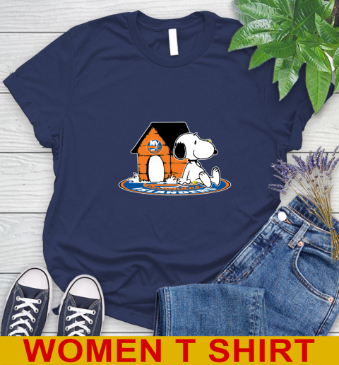 NHL Hockey New York Islanders Snoopy The Peanuts Movie Shirt Women's T-Shirt 12
