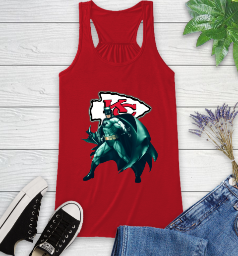 NFL Batman Football Sports Kansas City Chiefs Racerback Tank 6