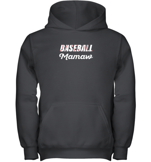Baseball Mamaw Grandparent Supporter Youth Hoodie