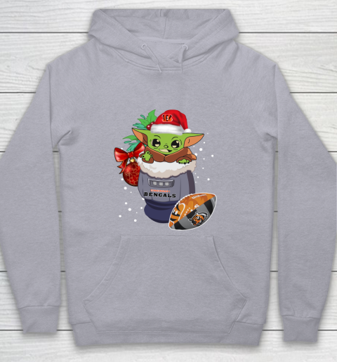 Cincinnati Bengals Christmas Baby Yoda Star Wars Funny Happy NFL Youth Hoodie 5