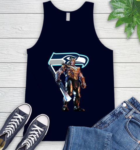NFL Thanos Gauntlet Avengers Endgame Football Seattle Seahawks Tank Top 3