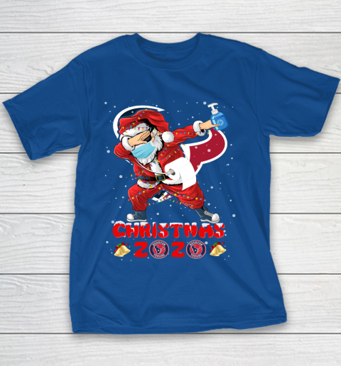 Houston Texans Funny Santa Claus Dabbing Christmas 2020 NFL Youth T-Shirt 6