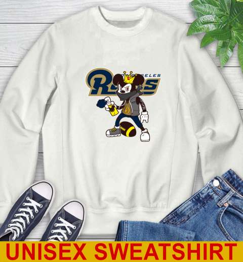 Los Angeles Rams NFL Football Mickey Peace Sign Sports Sweatshirt