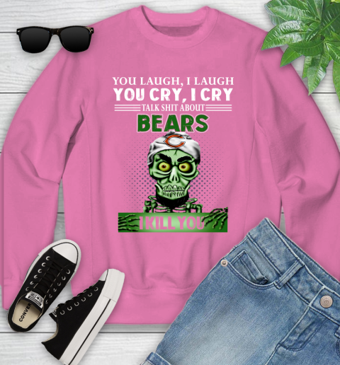 NFL Talk Shit About Chicago Bears I Kill You Achmed The Dead Terrorist Jeffrey Dunham Football Youth Sweatshirt 6