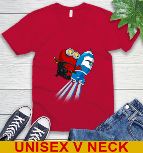 NBA Basketball Orlando Magic Deadpool Minion Marvel Shirt V-Neck T-Shirt 6