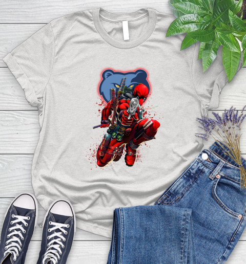 NBA Deadpool Marvel Comics Sports Basketball Memphis Grizzlies Women's T-Shirt