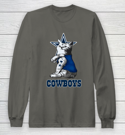 NFL Football My Cat Loves Dallas Cowboys Long Sleeve T-Shirt 6 NFL Football My Cat Loves Dallas Cowboys Long Sleeve T-Shirt - Image 6