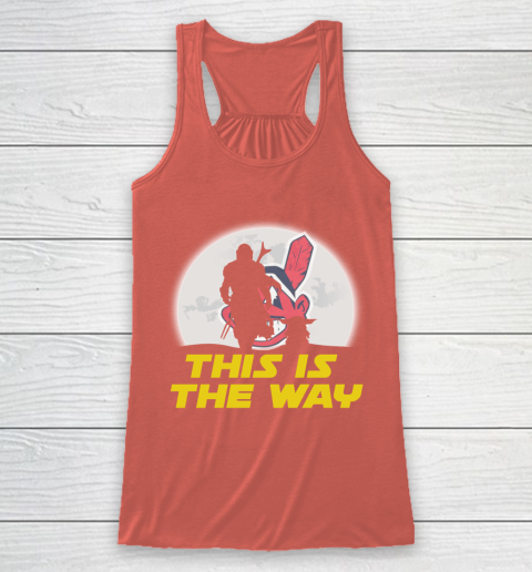 Cleveland Indians MLB Baseball Star Wars Yoda And Mandalorian This Is The Way Racerback Tank 3