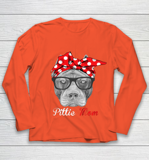 Dog Mom Shirt Pittie Mom Shirt for Pitbull Dog Lovers Mothers Day Youth Long Sleeve 3