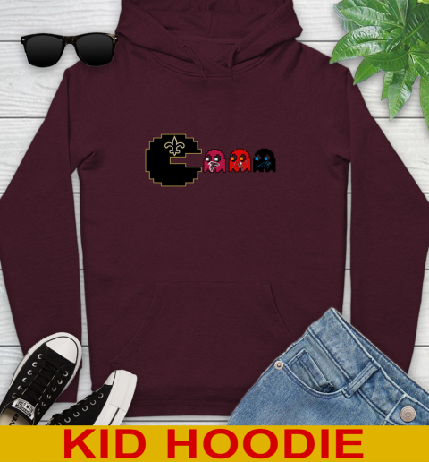 New Orleans Saints NFL Football Pac Man Champion Youth Hoodie 7