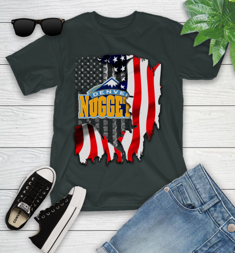 Denver Nuggets NBA Basketball American Flag Youth T-Shirt 6
