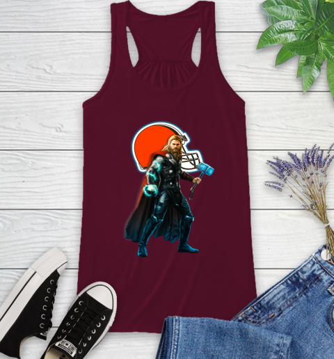 NFL Thor Avengers Endgame Football Cleveland Browns Racerback Tank 3