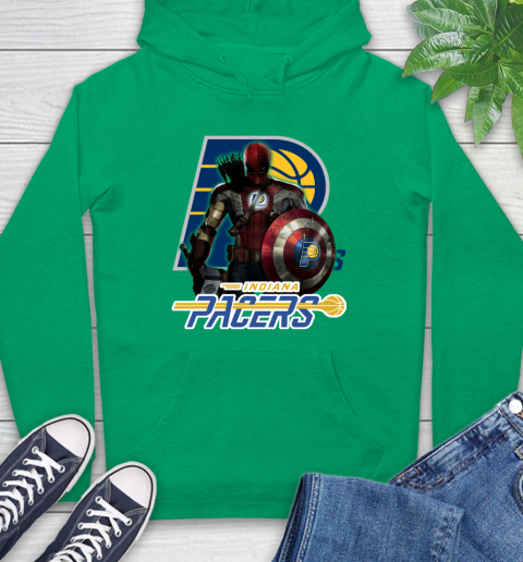 Indiana Pacers NBA Basketball Captain America Thor Spider Man Hawkeye Avengers Hoodie 8