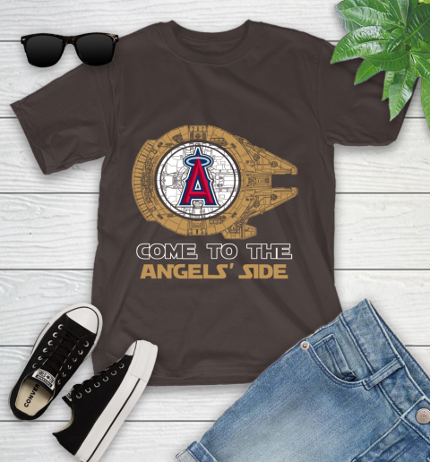 MLB Come To The Los Angeles Angels Side Star Wars Baseball Sports Youth T-Shirt 7
