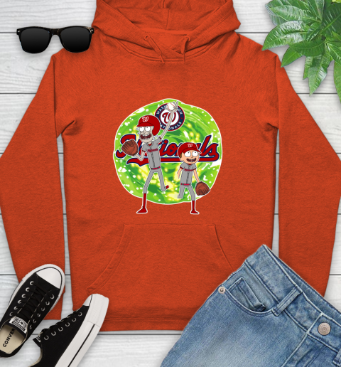 MLB Washington Nationals Rick And Morty Baseball Sports Youth Hoodie 5