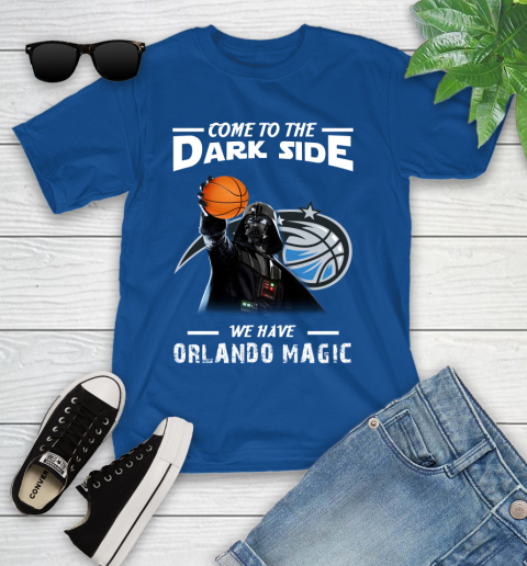 NBA Come To The Dark Side We Have Orlando Magic Star Wars Darth Vader Basketball Youth T-Shirt 12