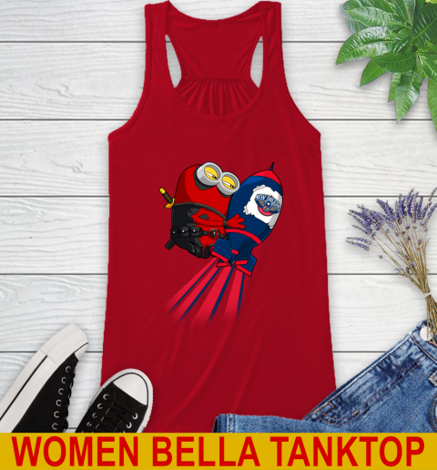 NBA Basketball New Orleans Pelicans Deadpool Minion Marvel Shirt Racerback Tank - Image 5