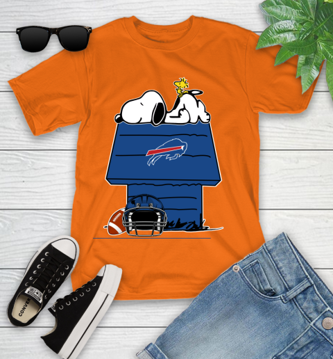 Buffalo Bills NFL Football Snoopy Woodstock The Peanuts Movie Youth T-Shirt 7