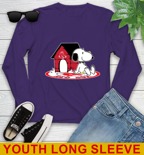 MLB Baseball Boston Red Sox Snoopy The Peanuts Movie Shirt Youth Long Sleeve 6 MLB Baseball Boston Red Sox Snoopy The Peanuts Movie Shirt Youth Long Sleeve - Image 6