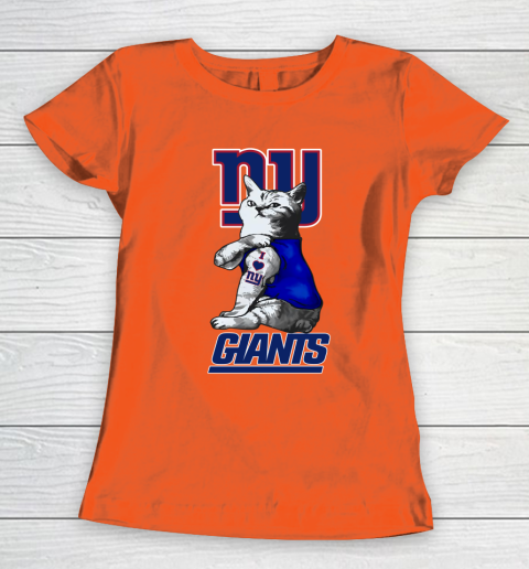 NFL Football My Cat Loves New York Giants Women's T-Shirt 3