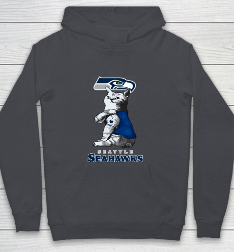 NFL Football My Cat Loves Seattle Seahawks Youth Hoodie 5