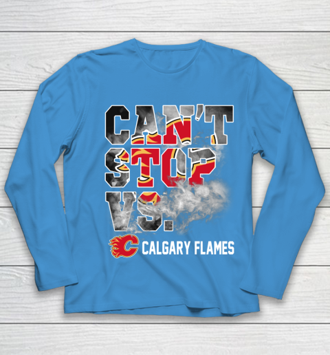 NHL Calgary Flames Hockey Can't Stop Vs Youth Long Sleeve 5