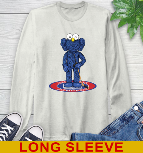 NHL Hockey New York Rangers Kaws Bff Blue Figure Shirt Long Sleeve T-Shirt 12