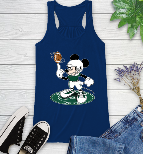 NFL Football New York Jets Cheerful Mickey Disney Shirt Racerback Tank 8
