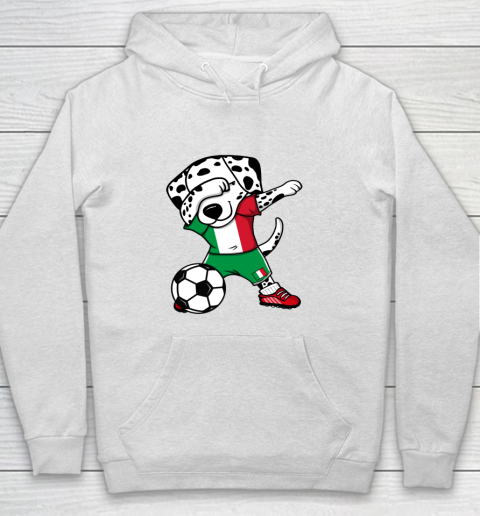 Dabbing Dalmatian Italy Soccer Fans Jersey Italian Football Hoodie