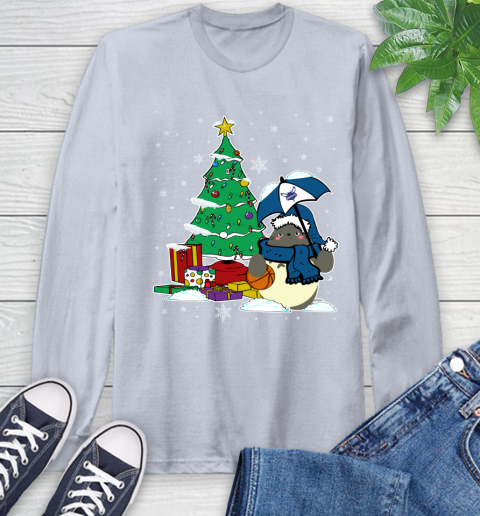 Charlotte Hornets NBA Basketball Cute Tonari No Totoro Christmas Sports Long Sleeve T-Shirt 6