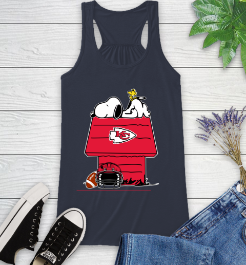 Kansas City Chiefs NFL Football Snoopy Woodstock The Peanuts Movie Racerback Tank 12