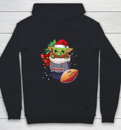 Tampa Bay Buccaneers Christmas Baby Yoda Star Wars Funny Happy NFL Youth Hoodie