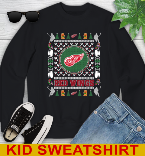 Detroit Red Wings Merry Christmas NHL Hockey Loyal Fan Youth Sweatshirt