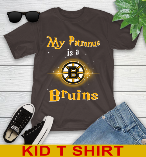 NHL Hockey Harry Potter My Patronus Is A Boston Bruins Youth T-Shirt 6