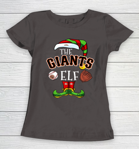 San Francisco Giants Christmas ELF Funny MLB Women's T-Shirt 7
