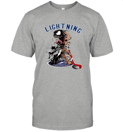 NHL Tampa Bay Lightning Hockey Venom Groot Guardians Of The Galaxy w2yIupVvLJM classic t shirt 2 95 151514 front ash