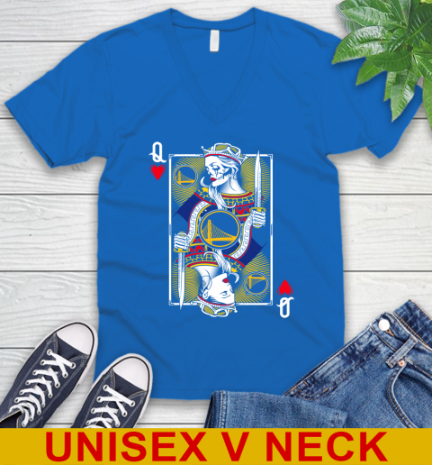 NBA Basketball Golden State Warriors The Queen Of Hearts Card Shirt V-Neck T-Shirt 5