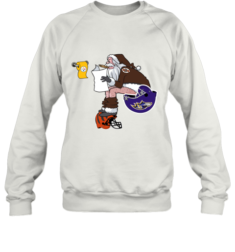 Santa Claus Cleveland Browns Shit On Other Teams Christmas Sweatshirt
